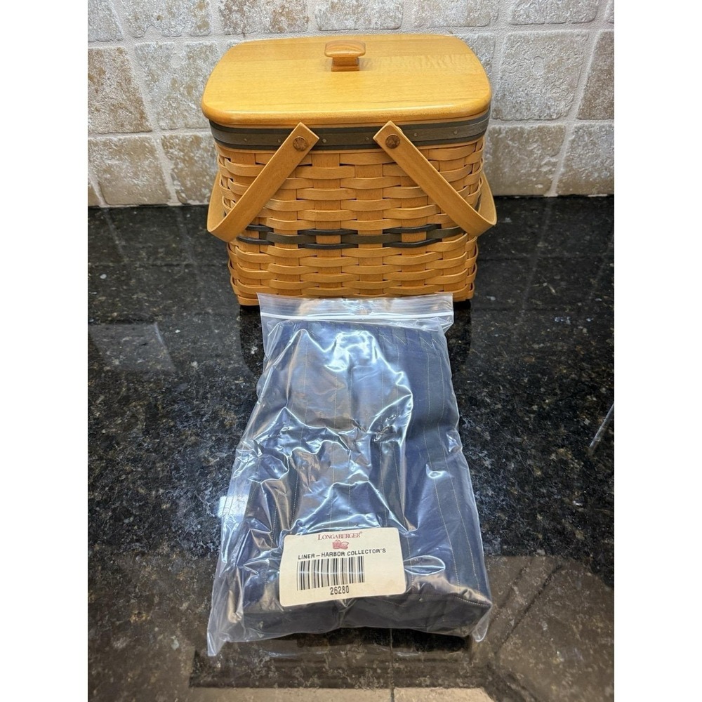 1998 LONGABERGER COLLECTORS CLUB HARBOR BASKET New‎ Liner x2